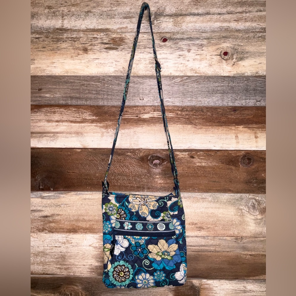 Vera Bradley Floral Crossbody Bag in Blue and Green